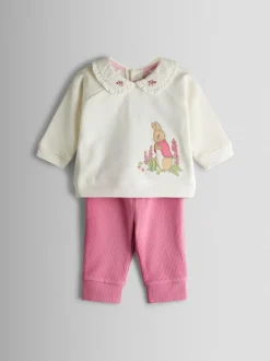 Jojo Maman Bébé Cream Sweatshirt and Leggings Set