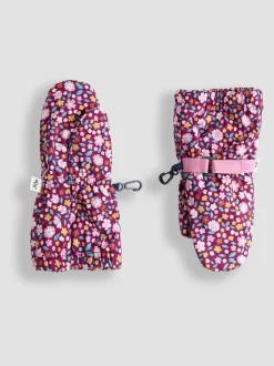 JoJo Maman Bébé Dark Pink Waterproof Fleece Lined Mittens