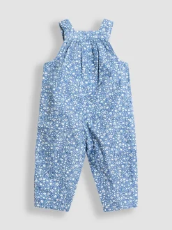 JoJo Maman Bébé Ditsy Blue Classic Cord Dungarees
