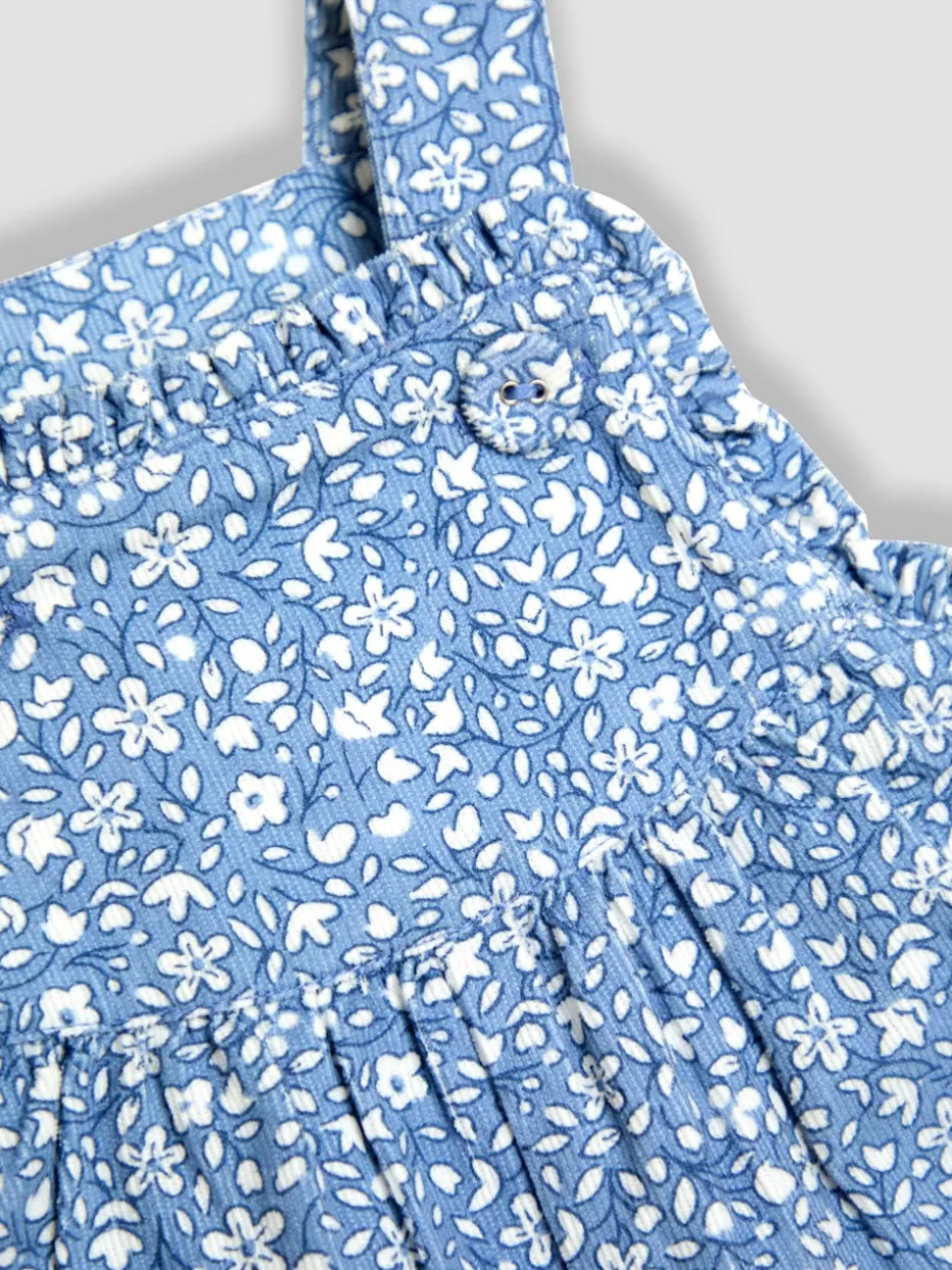 JoJo Maman Bébé Ditsy Blue Classic Cord Dungarees