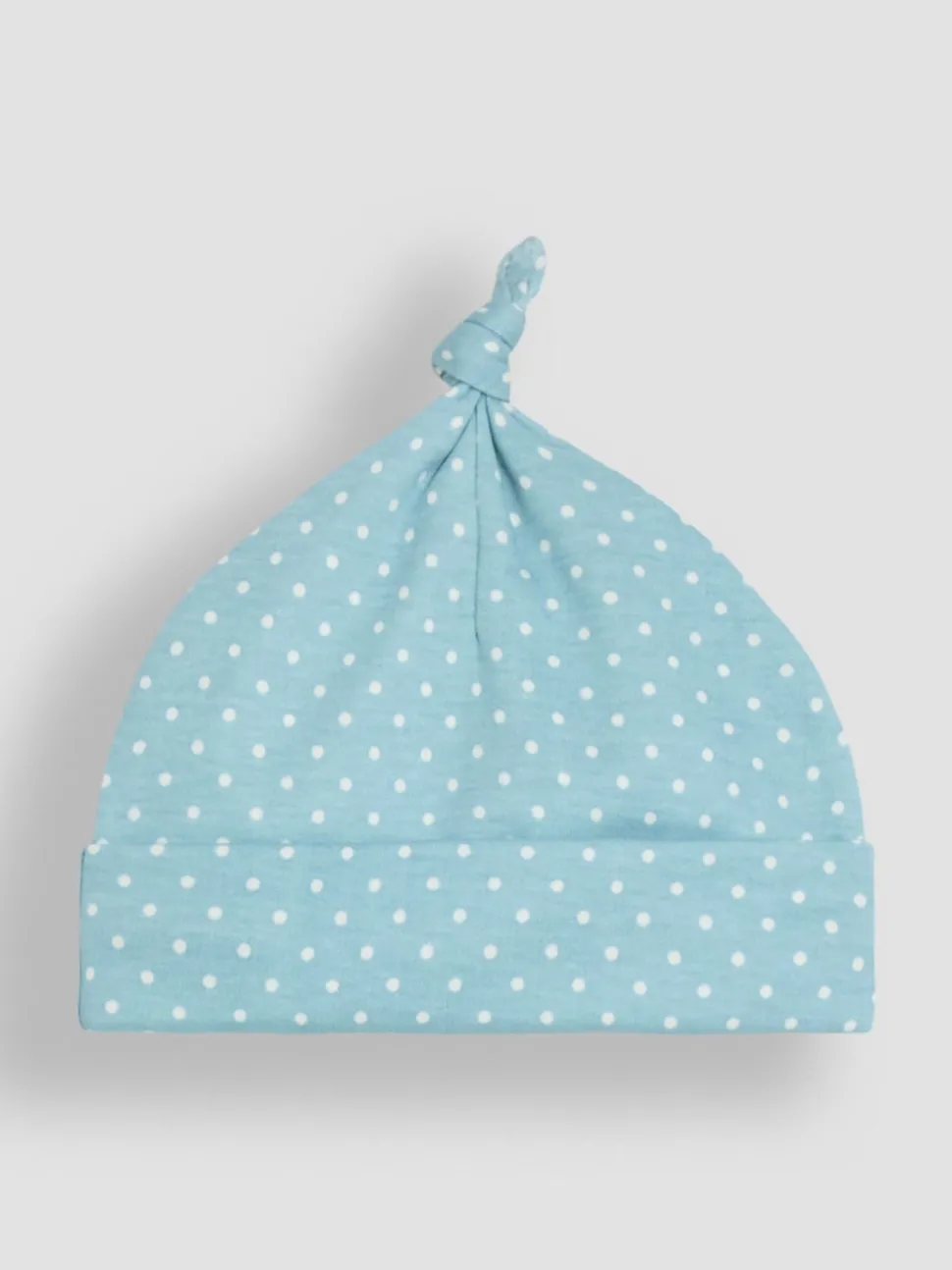 JoJo Maman Bébé Duck Egg Cotton Embroidered Baby Hat