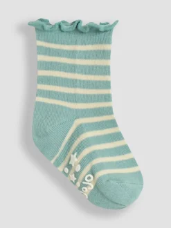 JoJo Maman Bébé Duck Egg Floral Socks 3 Pack