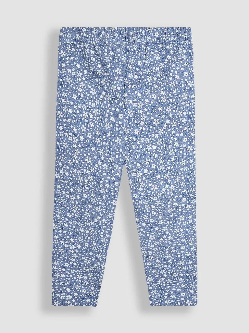 JoJo Maman Bébé Dusky Blue 2-Pack Ditsy Floral Leggings