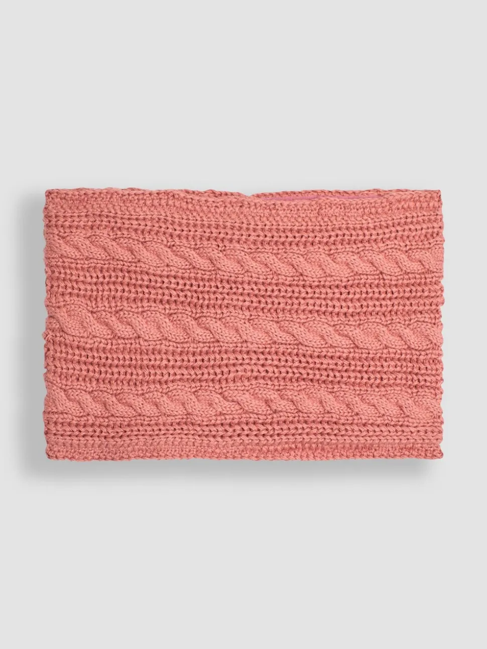 JoJo Maman Bébé Dusky Pink Cable Knitted Neck Cosy Scarf