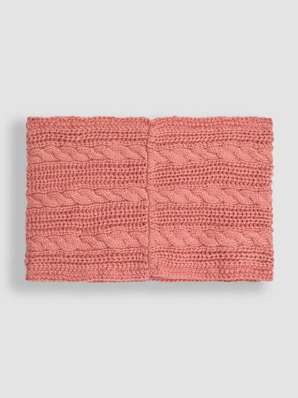 JoJo Maman Bébé Dusky Pink Cable Knitted Neck Cosy Scarf