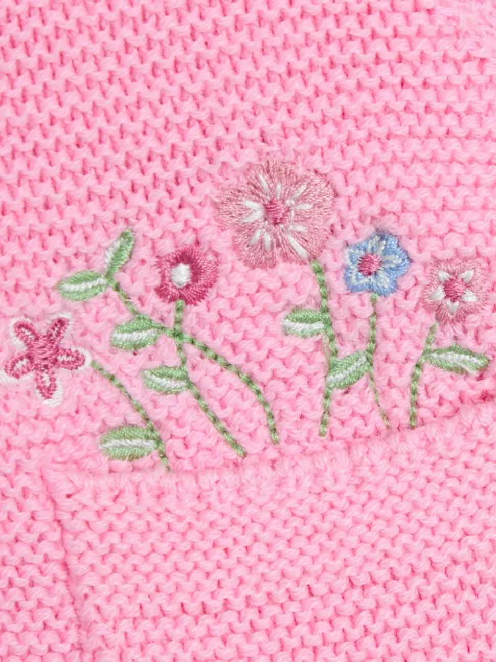 JoJo Maman Bébé Dusky Pink Flopsy Bunny Scallop Collar Cardigan