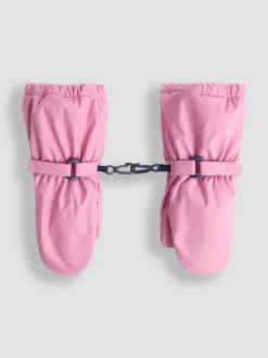 JoJo Maman Bébé Dusky Pink Waterproof Fleece Lined Mittens