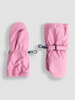 JoJo Maman Bébé Dusky Pink Waterproof Fleece Lined Mittens