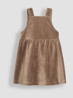 JoJo Maman Bébé Fawn Bear Velour Pinafore Dress And Top Set 2 Pack