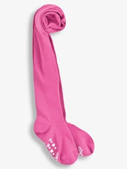 JoJo Maman Bébé Fuchsia Pink Cotton Rich Plain Tights