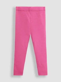 JoJo Maman Bébé Fuchsia Pink Fleece-Lined Leggings 2-Pack