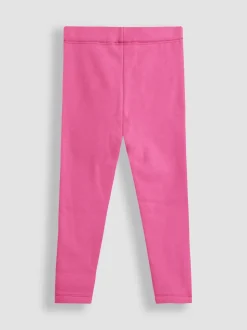 JoJo Maman Bébé Fuchsia Pink Fleece-Lined Leggings 2-Pack