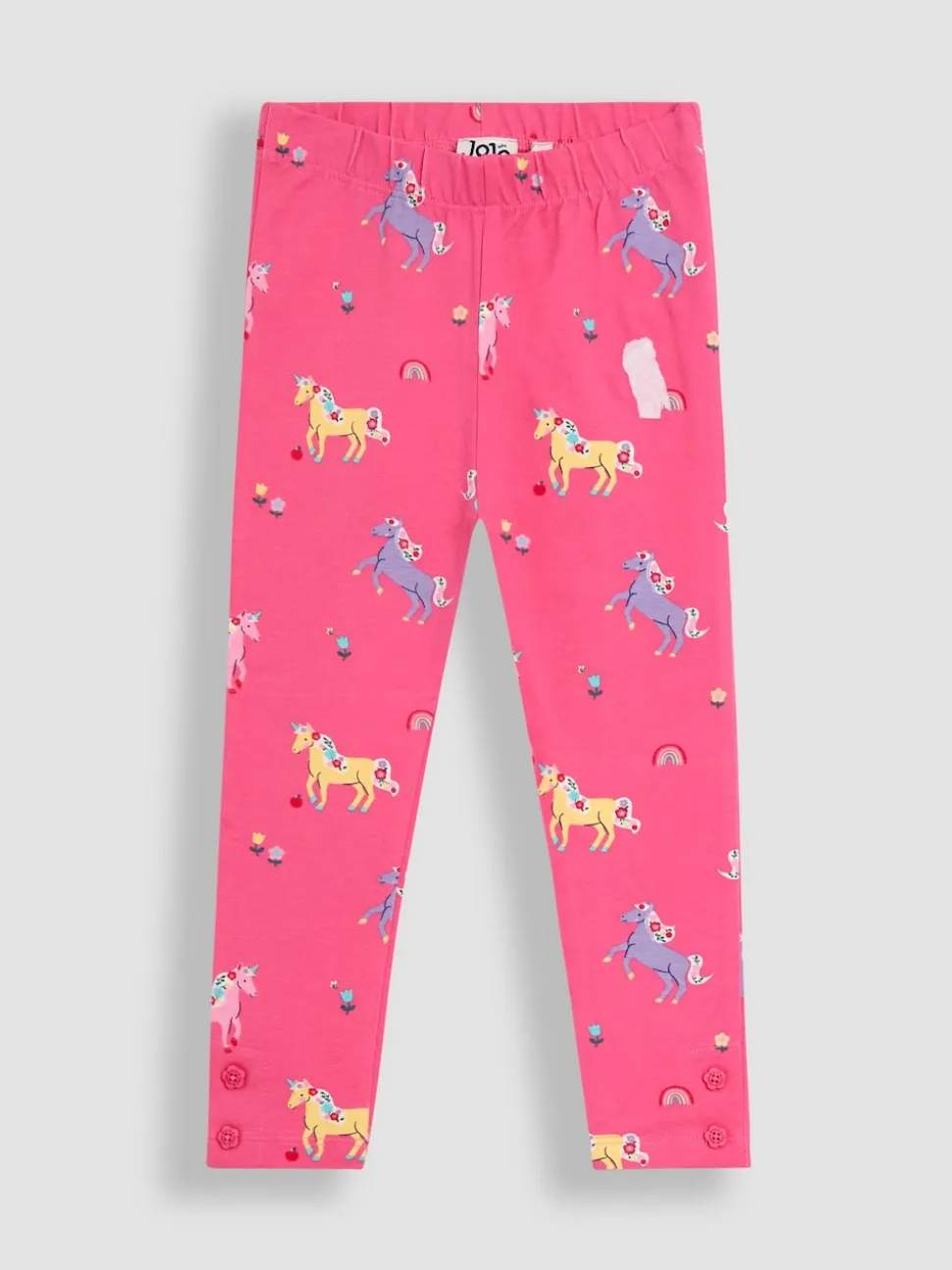 JoJo Maman Bébé Fuchsia Pink Unicorns 2-Pack Printed Leggings