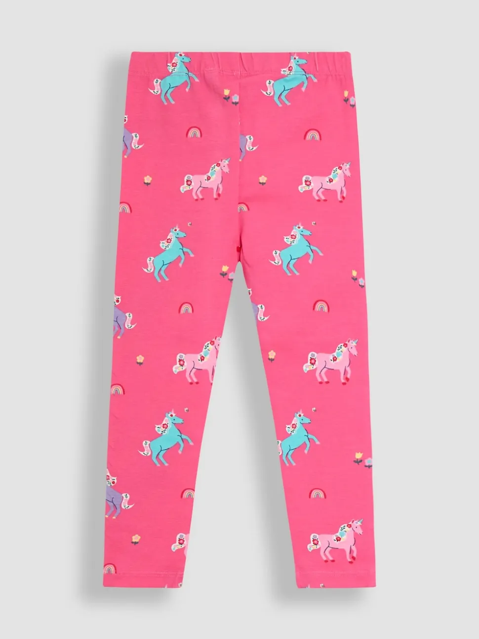 JoJo Maman Bébé Fuchsia Pink Unicorns 2-Pack Printed Leggings