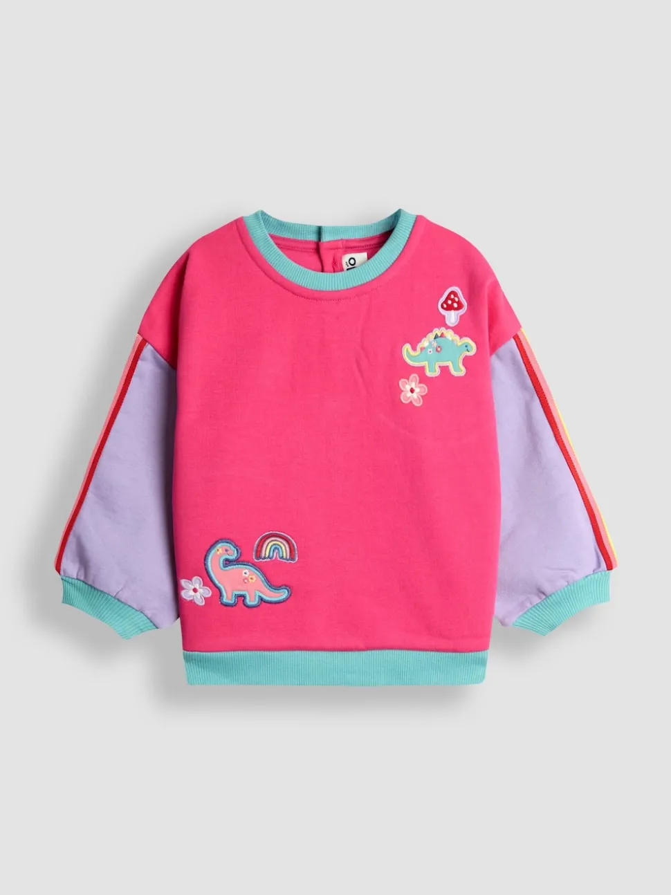 JoJo Maman Bébé Fucshia Dino Sweatshirt & Joggers Set