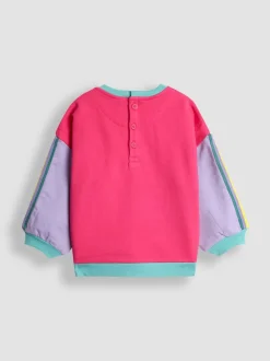 JoJo Maman Bébé Fucshia Dino Sweatshirt & Joggers Set