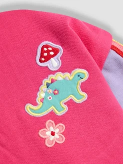 JoJo Maman Bébé Fucshia Dino Sweatshirt & Joggers Set