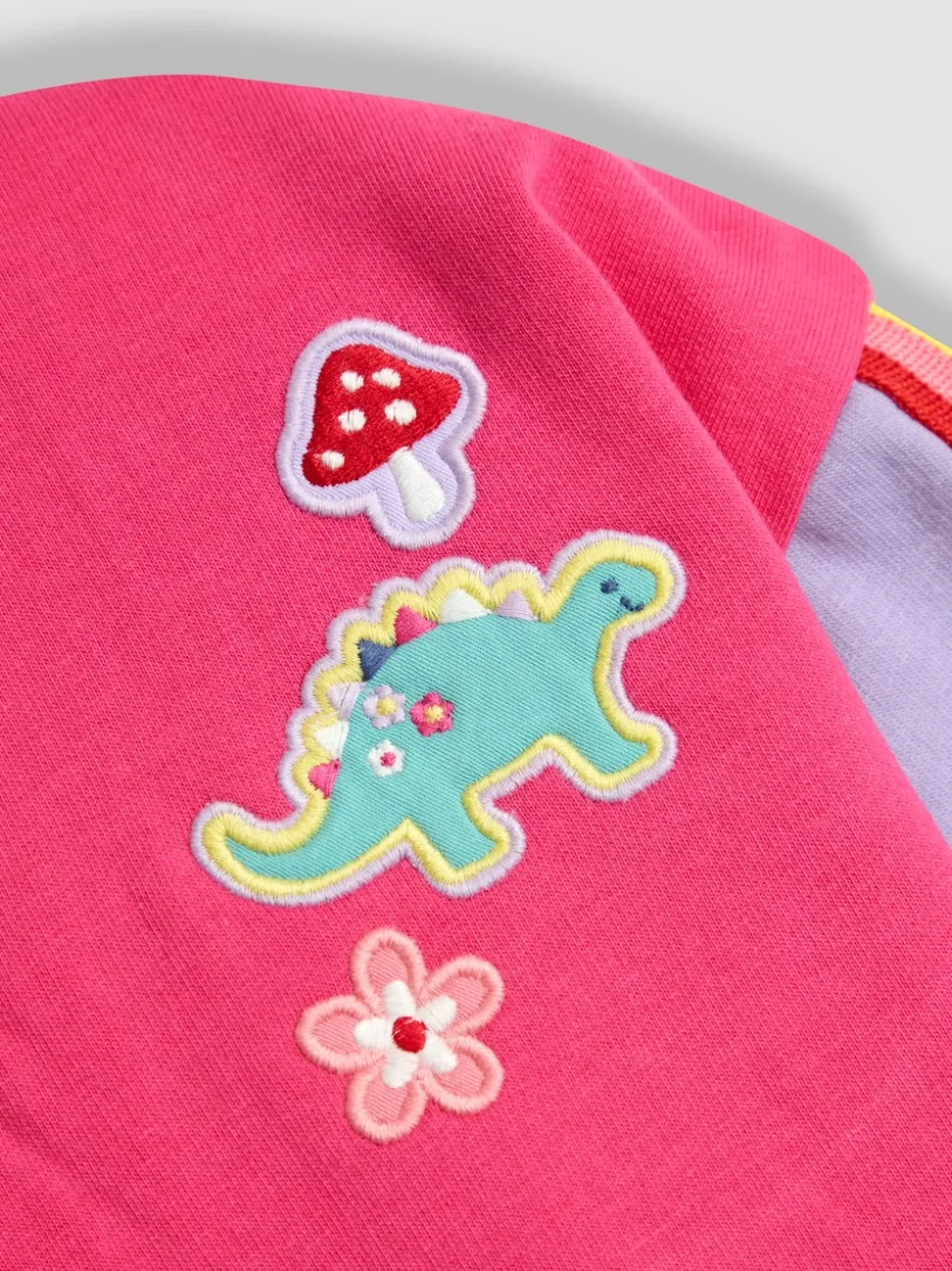 JoJo Maman Bébé Fucshia Dino Sweatshirt & Joggers Set