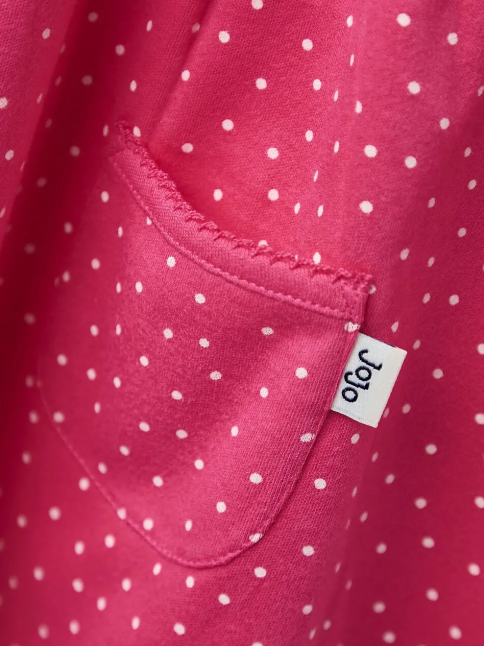 JoJo Maman Bébé Fucshia Pink Spot Printed Jersey Dress