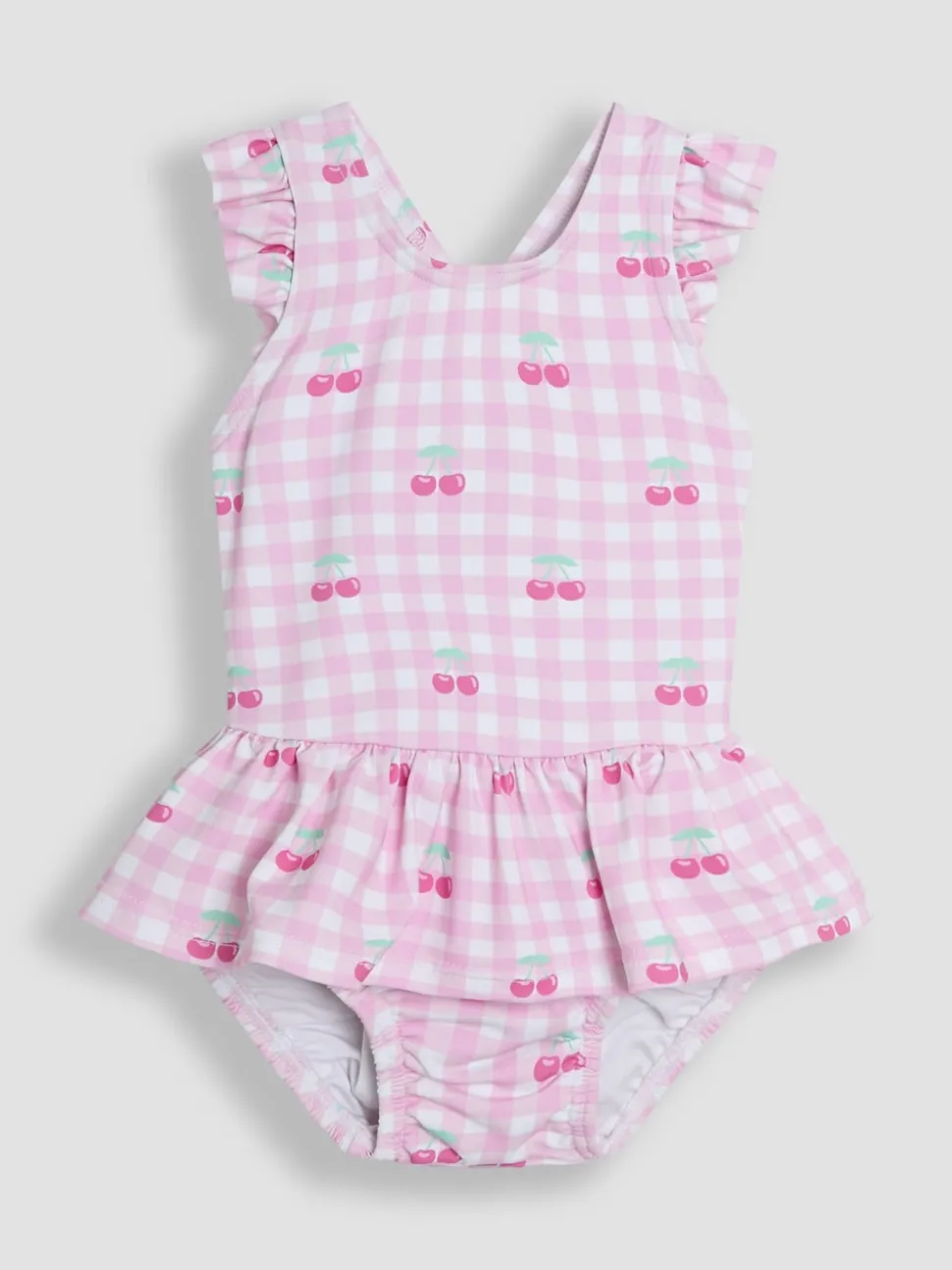 JoJo Maman Bébé Gingham Swimsuit with Nappy