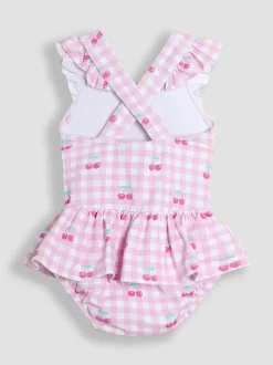 JoJo Maman Bébé Gingham Swimsuit with Nappy