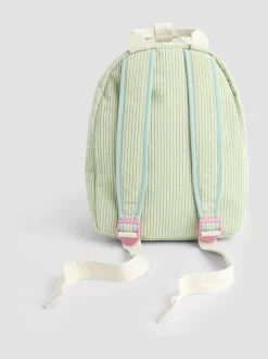 JoJo Maman Bébé Green Woodland Corduroy Embroidered Backpack