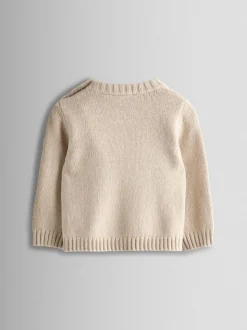 JoJo Maman Bébé Grey Duck Knit Top & Bottom Set