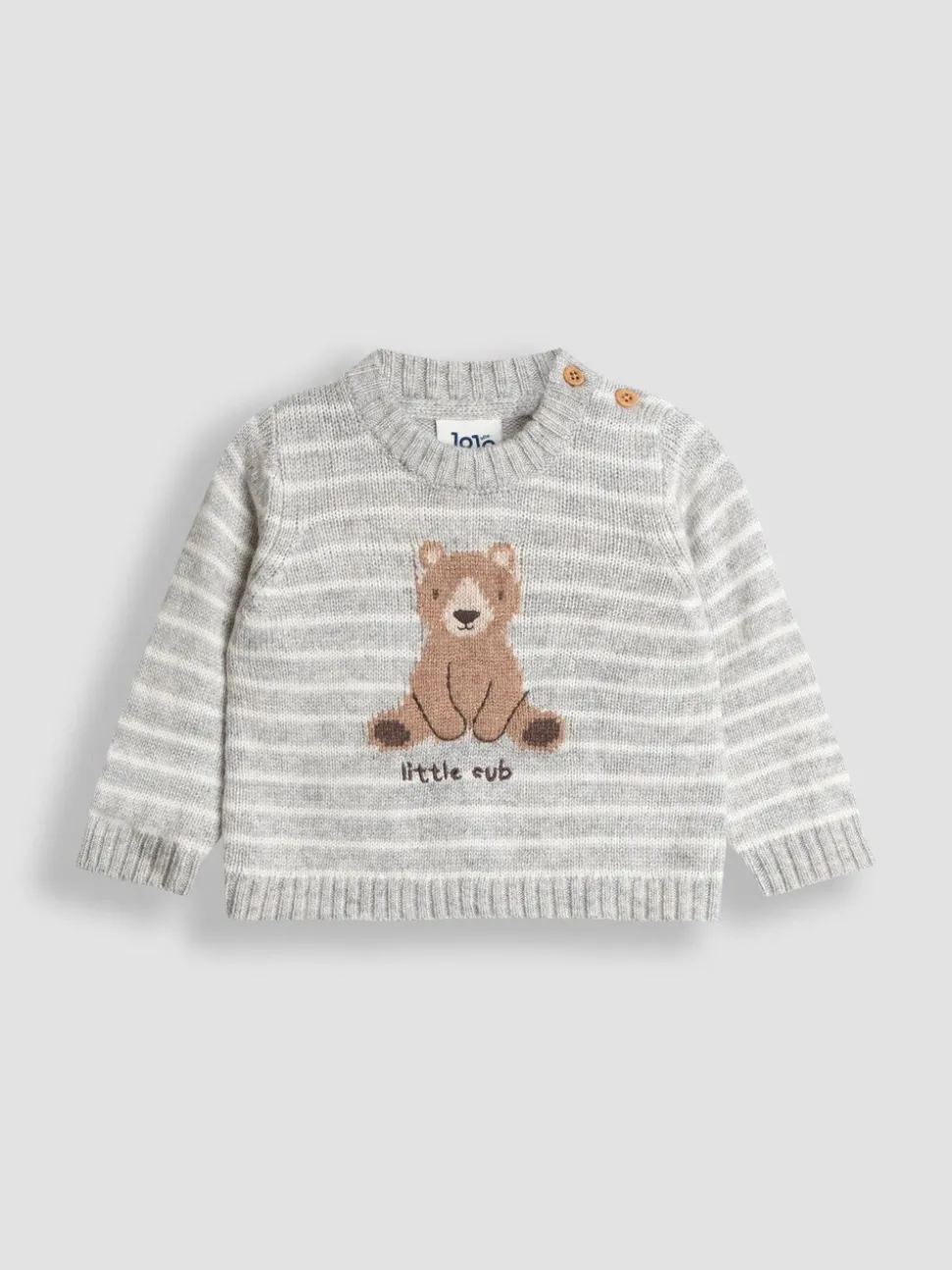 JoJo Maman Bébé Grey Knit Top & Bottom Set