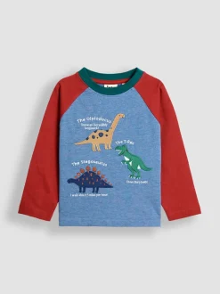 JoJo Maman Bébé Indigo Blue Dino 2-Piece Top & Leggings Set