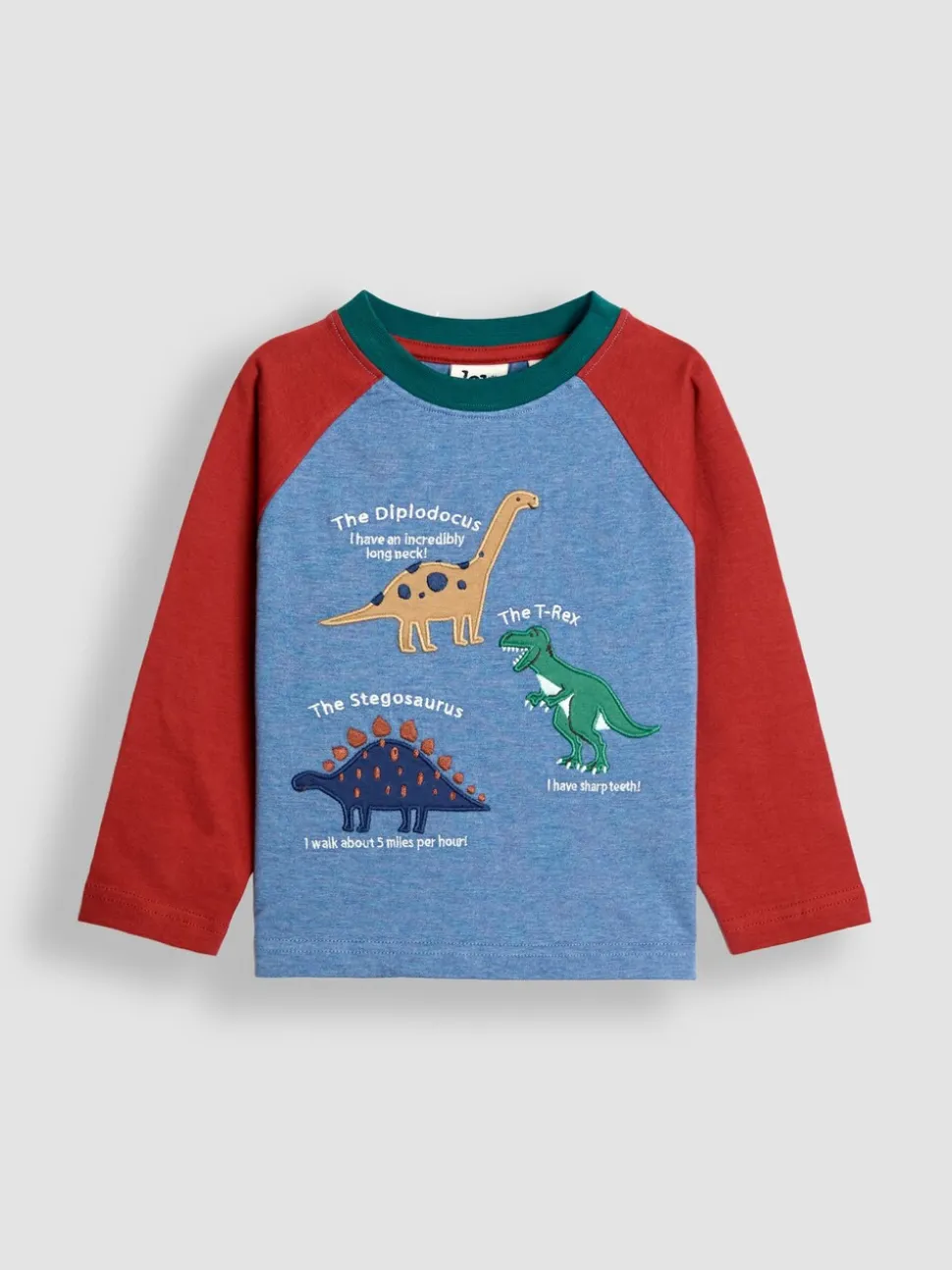 JoJo Maman Bébé Indigo Blue Dino 2-Piece Top & Leggings Set