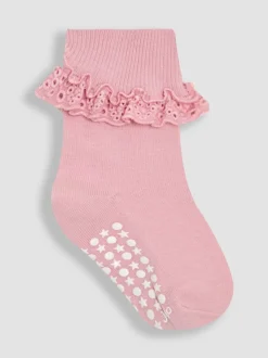 JoJo Maman Bébé Khaki Frilly Socks 3 Pack