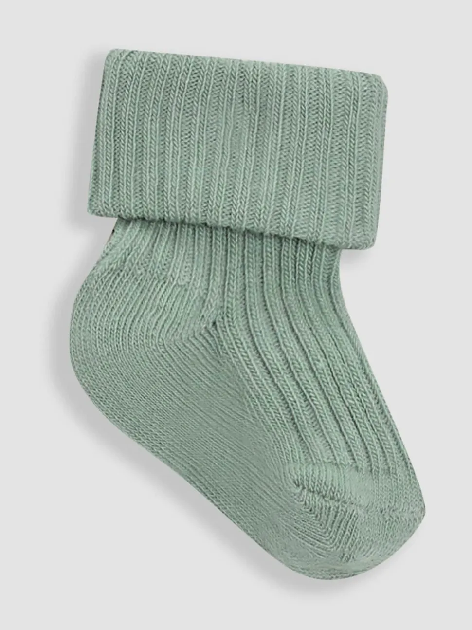 JoJo Maman Bébé Khaki 3-Pack Ribbed Baby Socks