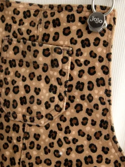 JoJo Maman Bébé Leopard Print Dungaree & T-Shirt Set