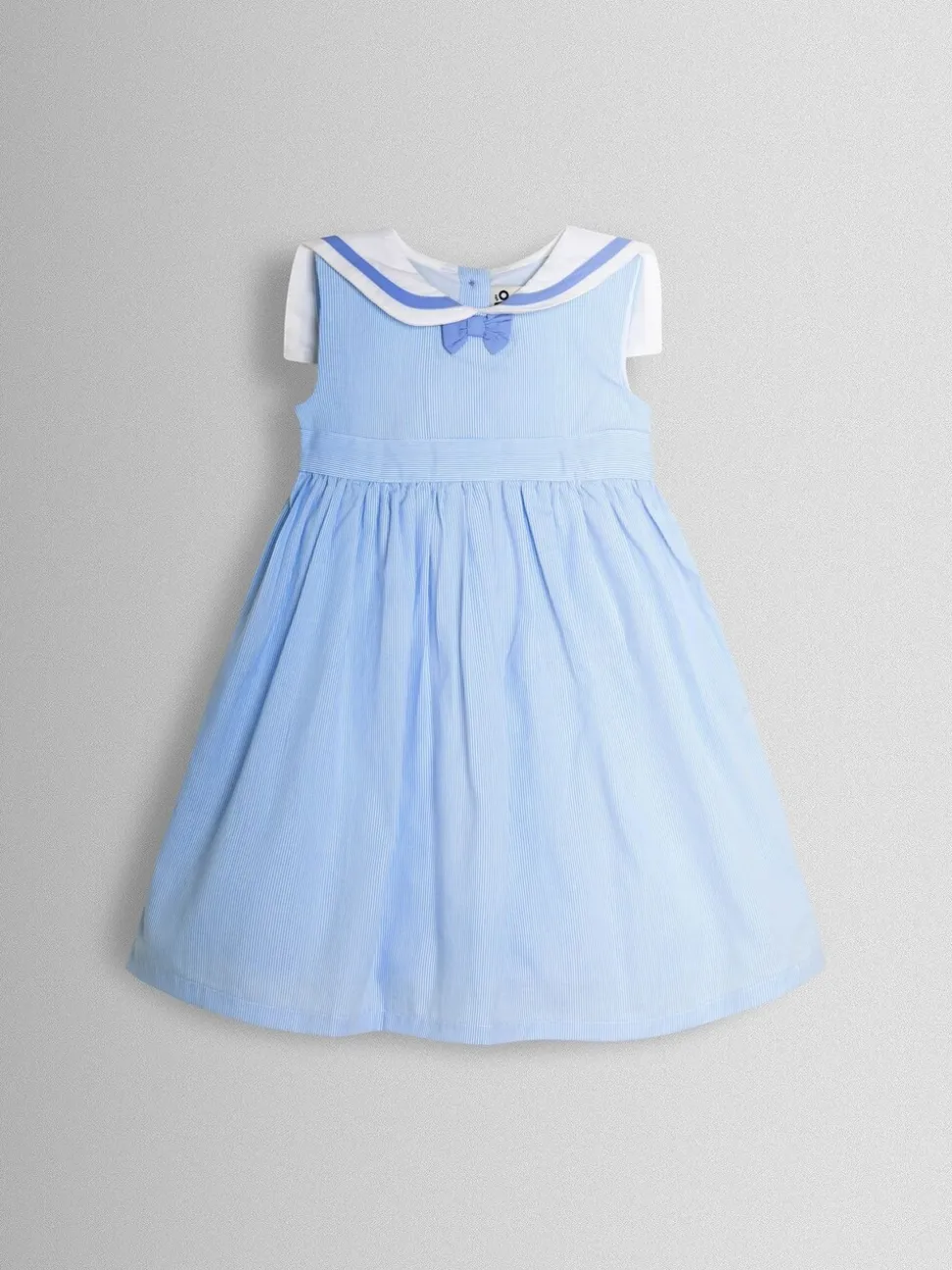 JoJo Maman Bébé Light Blue Sailor Stripe Party Dress