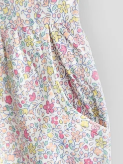 JoJo Maman Bébé Light Pink Ruffle Shoulder Playsuit