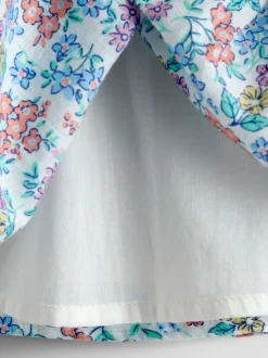 JoJo Maman Bébé Lilac Ditsy Floral Sailor Baby Dress and Headband Set