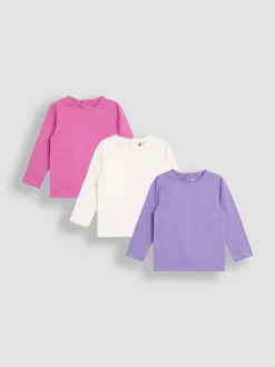 JoJo Maman Bébé Lilac Purple 3-Pack Pretty Tops