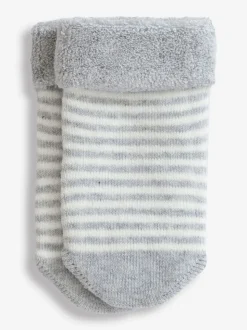 JoJo Maman Bébé Marl Grey Duck 2-Pack Baby Socks