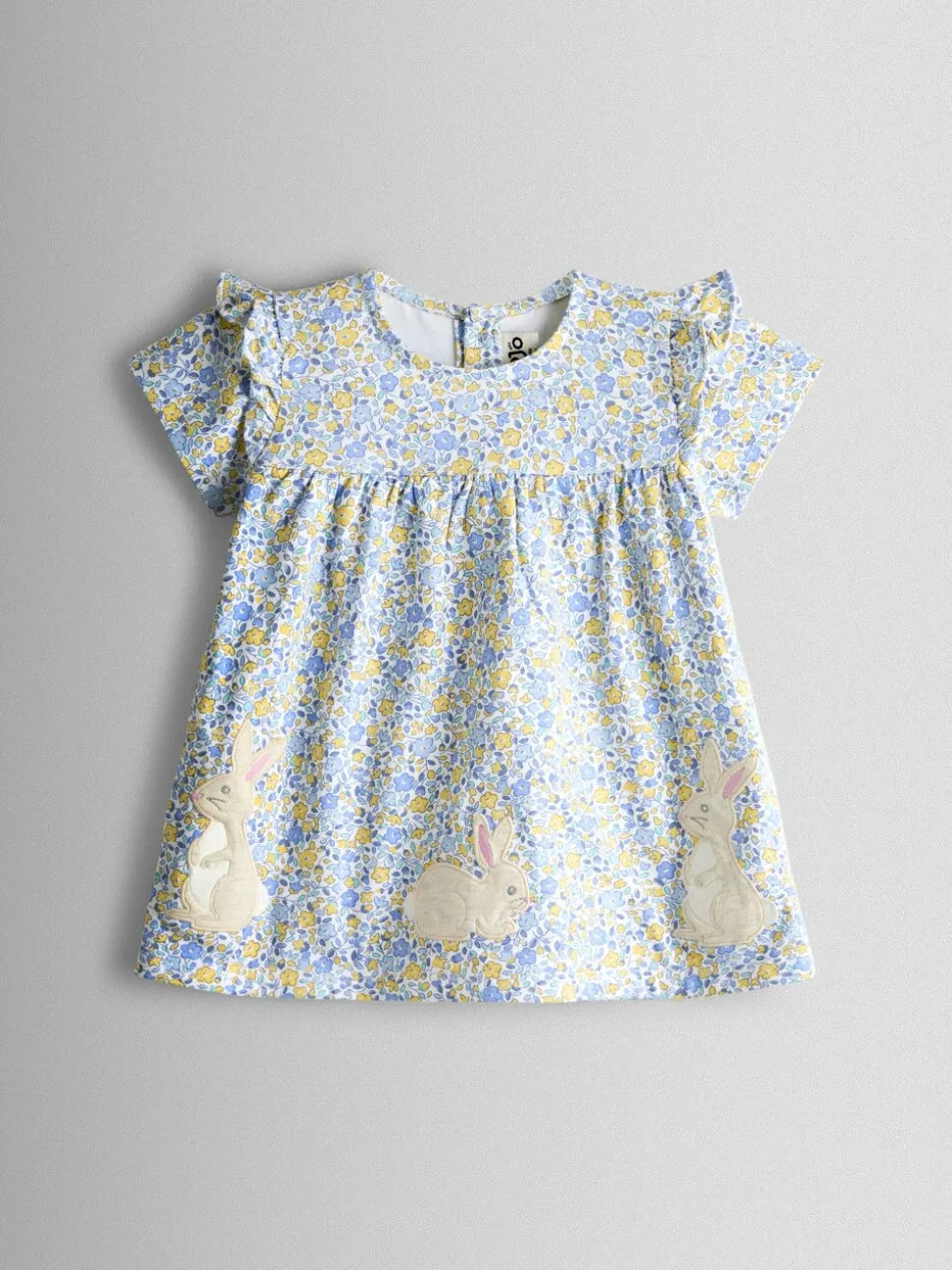 JoJo Maman Bébé Mid Yellow Bunny Appliqué Frill Top And Leggings Set