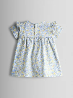 JoJo Maman Bébé Mid Yellow Bunny Appliqué Frill Top And Leggings Set