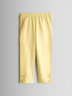 JoJo Maman Bébé Mid Yellow Bunny Appliqué Frill Top And Leggings Set