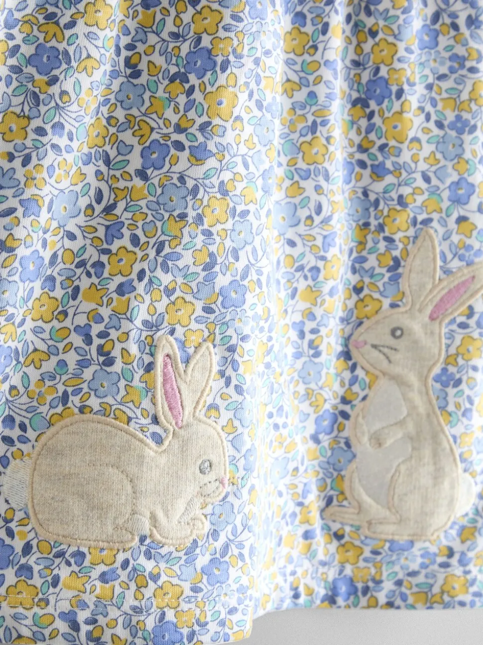 JoJo Maman Bébé Mid Yellow Bunny Appliqué Frill Top And Leggings Set