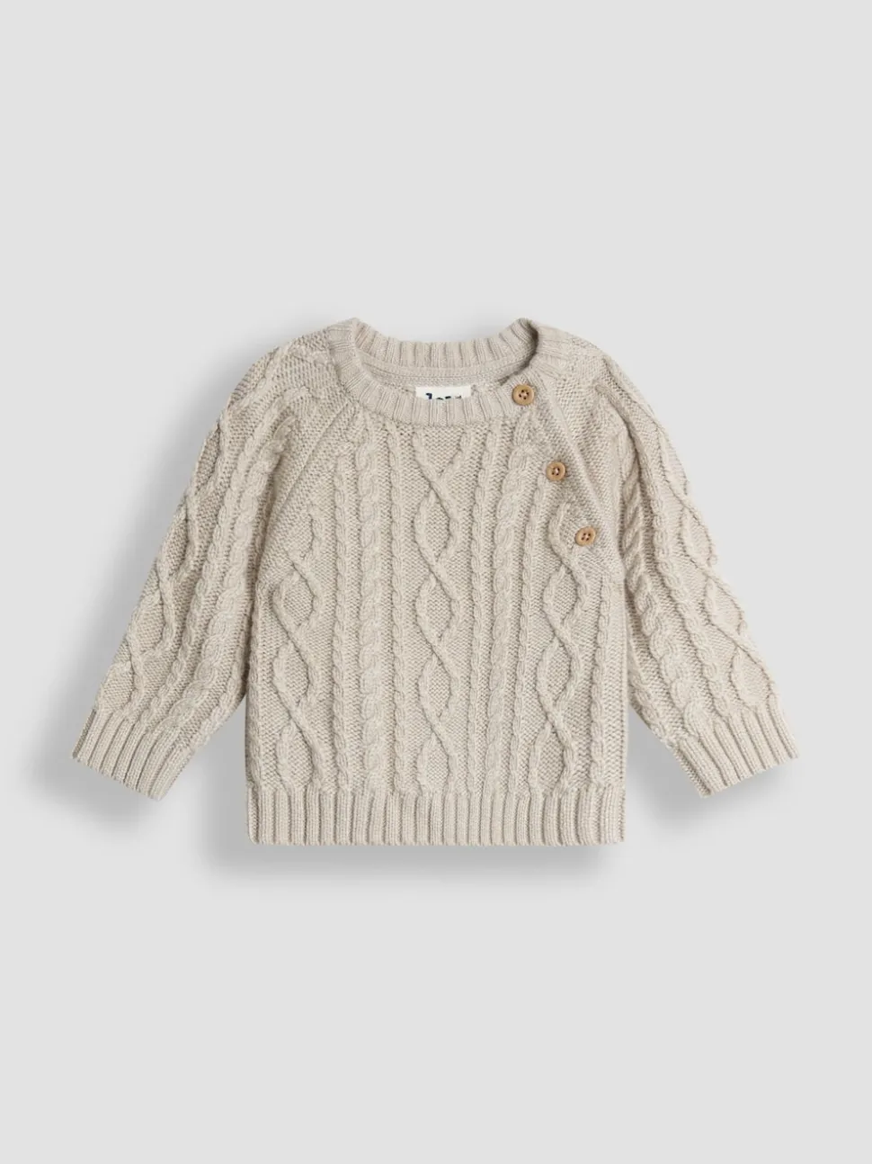 JoJo Maman Bébé Natural 2-Piece Cable Knit Set