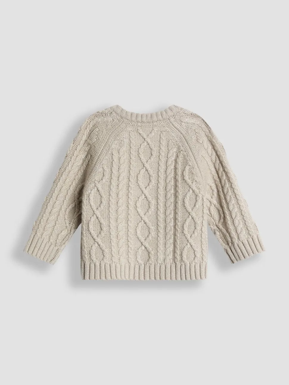 JoJo Maman Bébé Natural 2-Piece Cable Knit Set