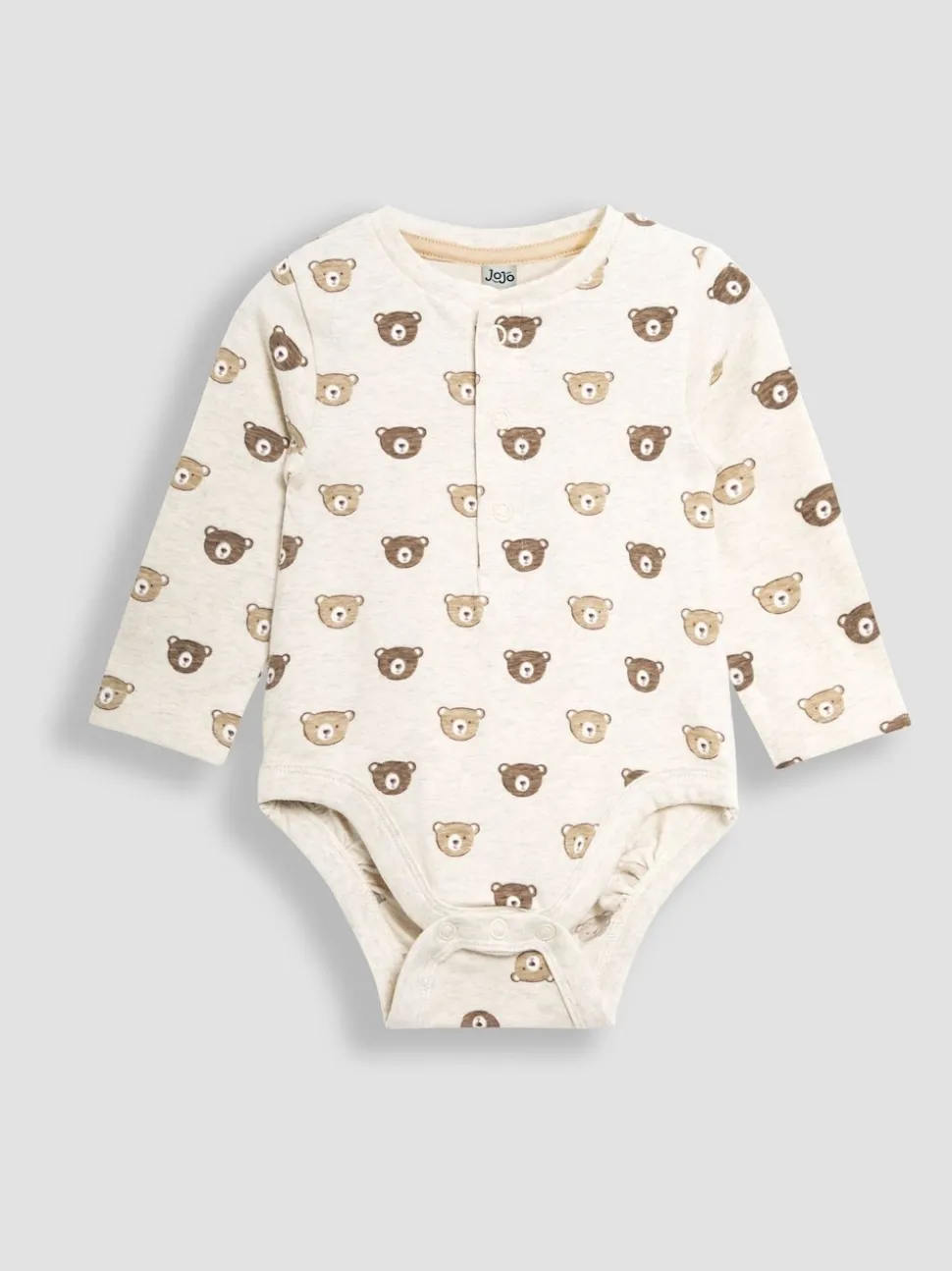 JoJo Maman Bébé Natural Printed Bear And Appliqué Pocket Bodies 2 Pack