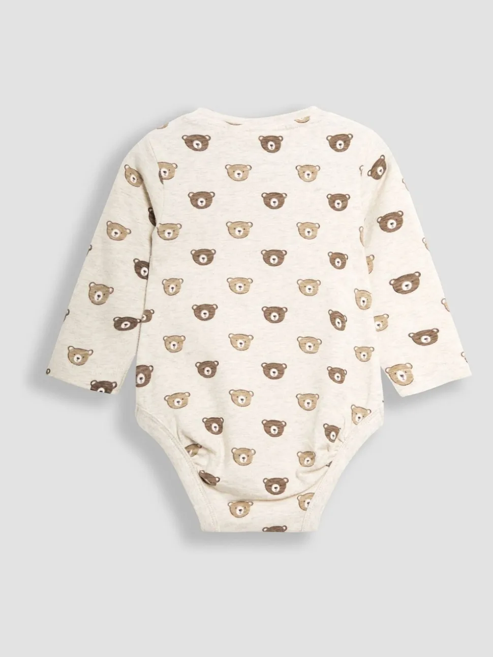 JoJo Maman Bébé Natural Printed Bear And Appliqué Pocket Bodies 2 Pack