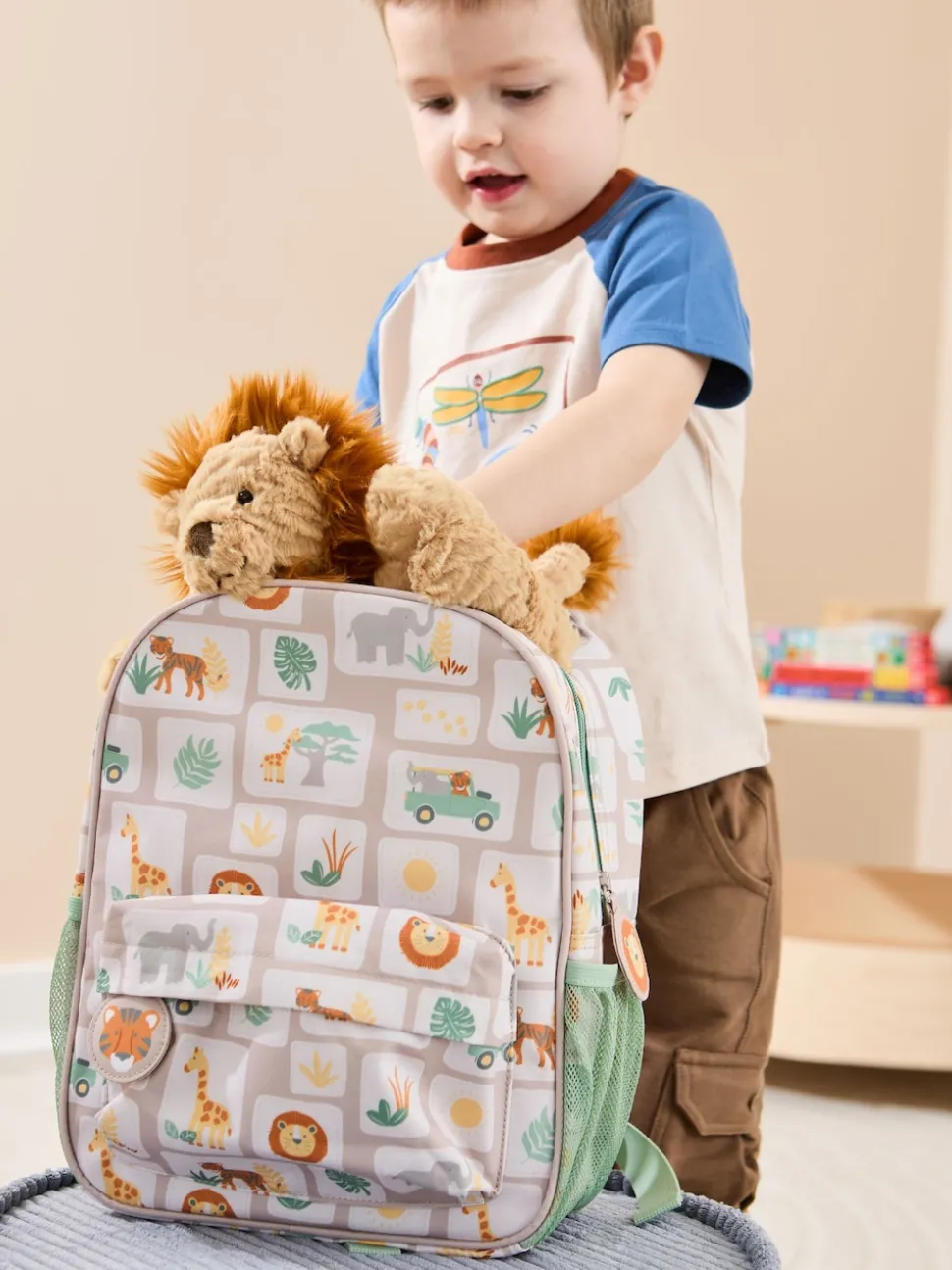 JoJo Maman Bébé Natural Safari Medium Backpack