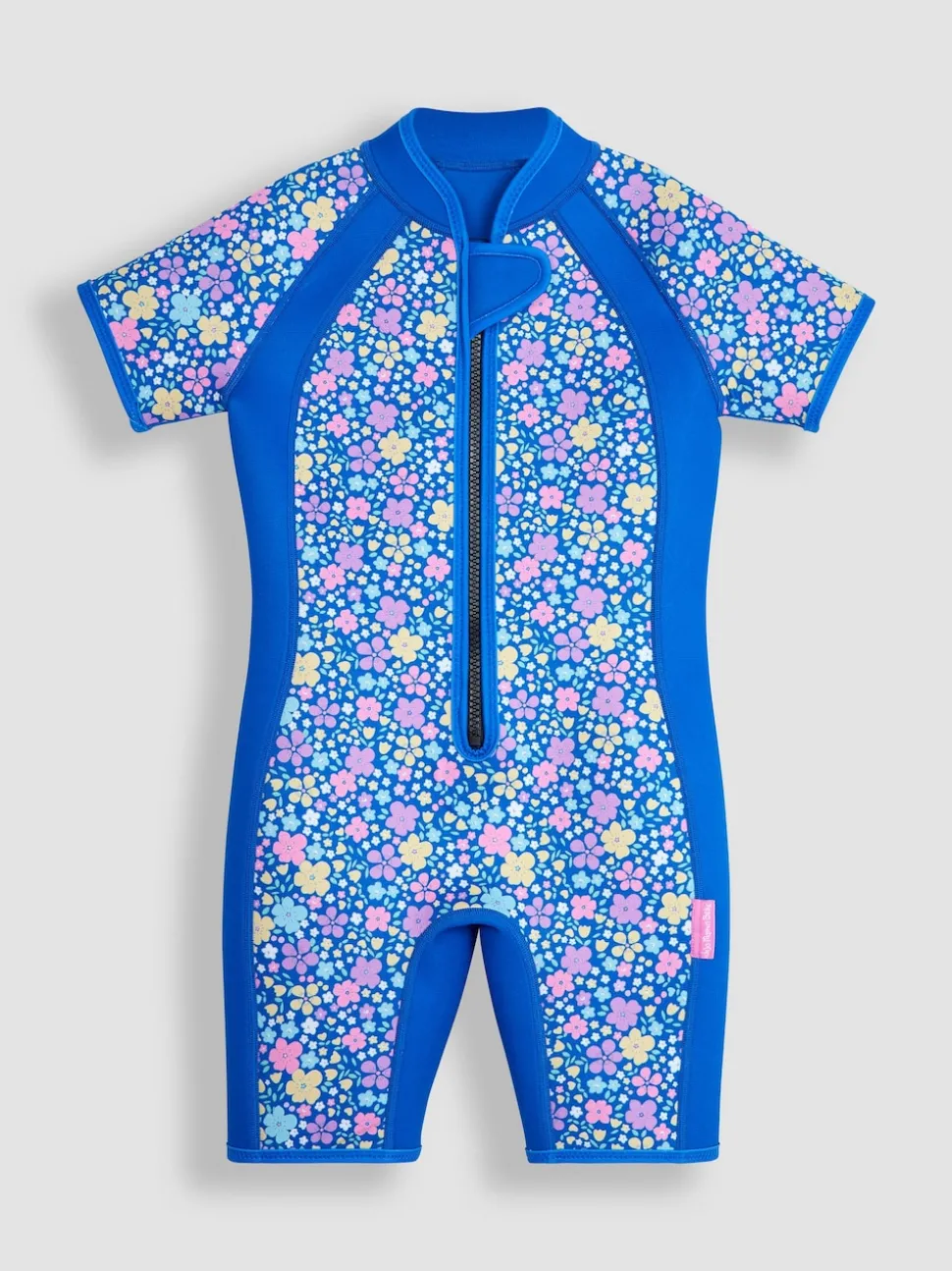 JoJo Maman Bébé Navy Blue Floral Print Junior Wetsuit