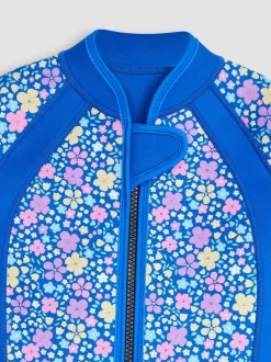 JoJo Maman Bébé Navy Blue Floral Print Junior Wetsuit