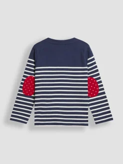 JoJo Maman Bébé Navy Blue Strawberry Breton Top